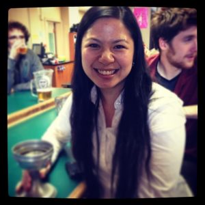 With the Goblet of Knowledge after my defense. Photo by Scott Colborne